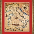 map of Italy in frame
